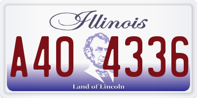IL license plate A404336