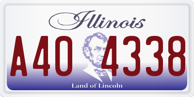 IL license plate A404338
