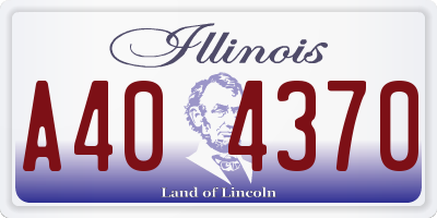 IL license plate A404370