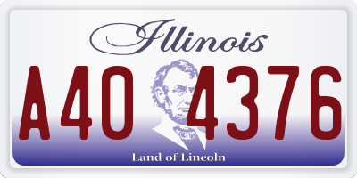 IL license plate A404376