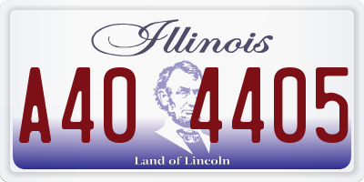 IL license plate A404405