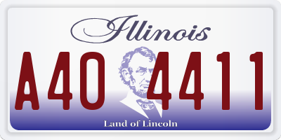 IL license plate A404411