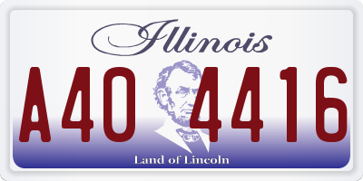 IL license plate A404416