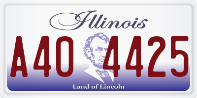 IL license plate A404425
