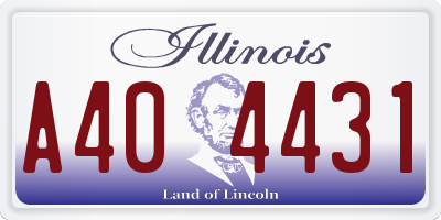 IL license plate A404431