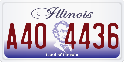 IL license plate A404436