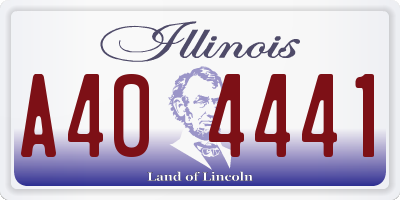 IL license plate A404441