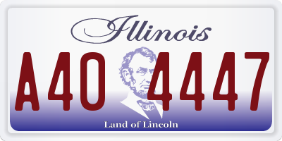 IL license plate A404447