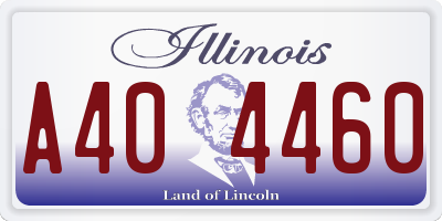 IL license plate A404460