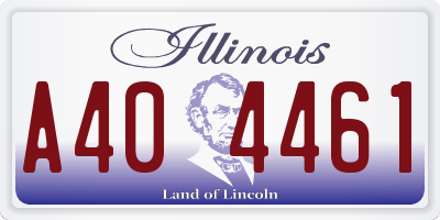 IL license plate A404461