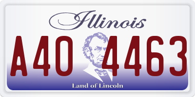 IL license plate A404463