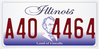 IL license plate A404464
