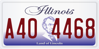 IL license plate A404468
