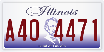 IL license plate A404471