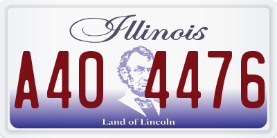IL license plate A404476