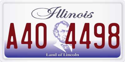 IL license plate A404498