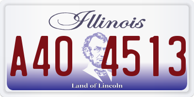 IL license plate A404513