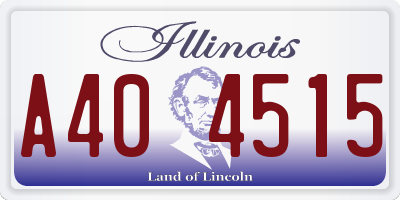 IL license plate A404515