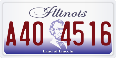 IL license plate A404516