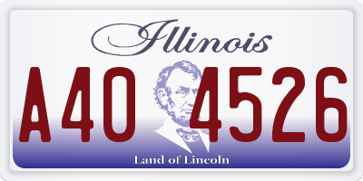 IL license plate A404526