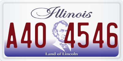 IL license plate A404546