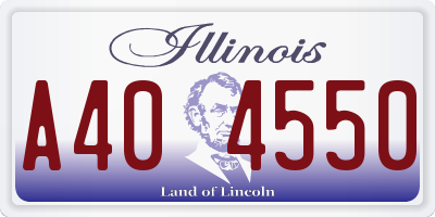 IL license plate A404550