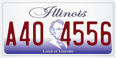 IL license plate A404556