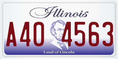 IL license plate A404563