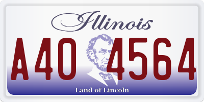 IL license plate A404564