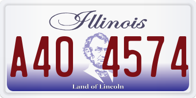 IL license plate A404574