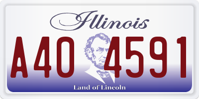 IL license plate A404591