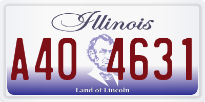 IL license plate A404631