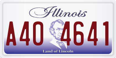 IL license plate A404641