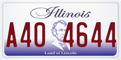 IL license plate A404644