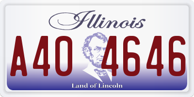 IL license plate A404646