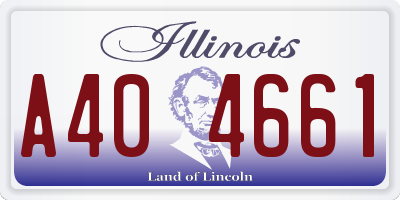 IL license plate A404661
