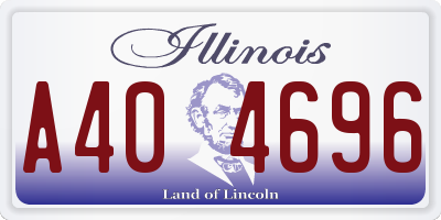 IL license plate A404696