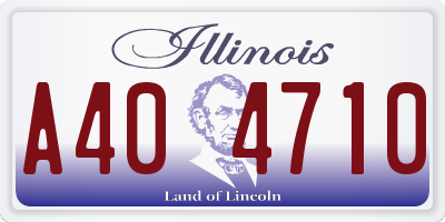 IL license plate A404710