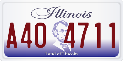 IL license plate A404711