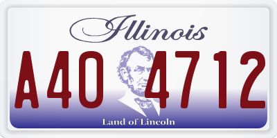 IL license plate A404712