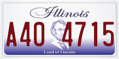 IL license plate A404715
