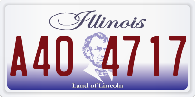 IL license plate A404717