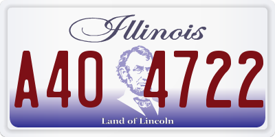 IL license plate A404722