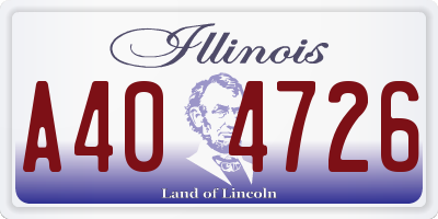 IL license plate A404726