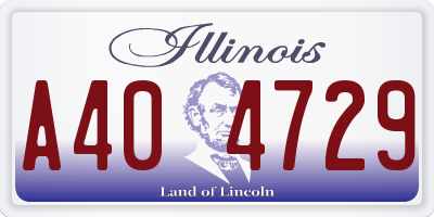 IL license plate A404729
