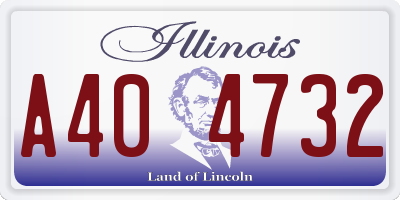 IL license plate A404732
