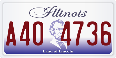 IL license plate A404736