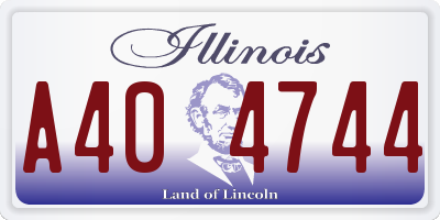 IL license plate A404744