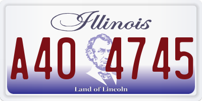 IL license plate A404745