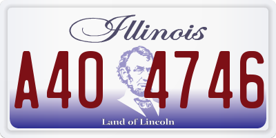 IL license plate A404746